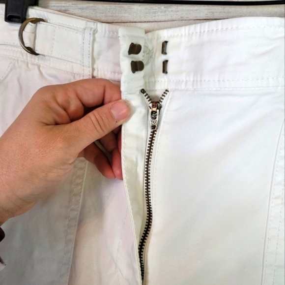 White House Black Market White Wide Leg Cropped Pants sz 12 - Picture 6 of 16